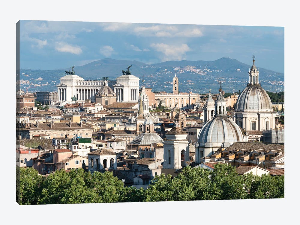 Rome Skyline With Vatican And Victor Emmanuel II Monument by Jan Becke 1-piece Canvas Art
