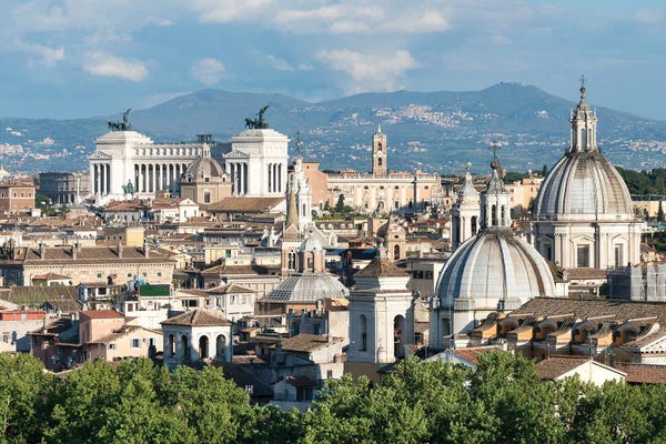 Lazio: Rome Skyline With Vatican And Victor Emmanuel II Monument by Jan Becke