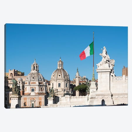 Victor Emmanuel II Monument And The Church Of The Most Holy Name Of Mary At The Forum Of Trajan Canvas Print #JNB1827} by Jan Becke Canvas Art Print