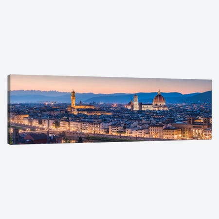 Florence Skyline Panorama At Night, Tuscany, Italy Canvas Print #JNB1828} by Jan Becke Canvas Artwork