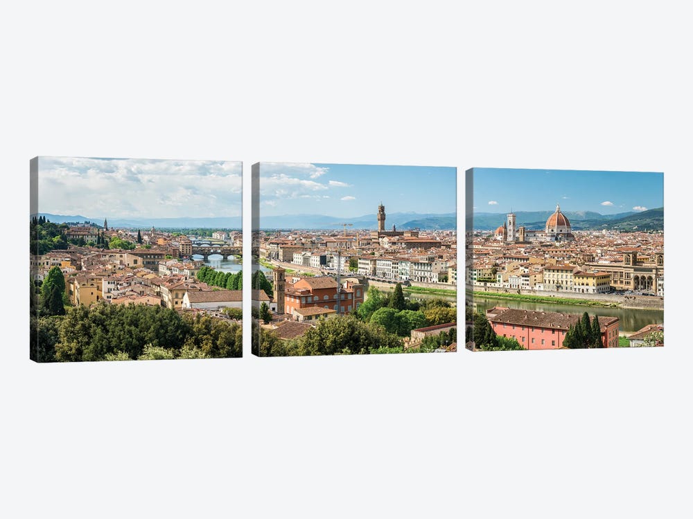 Florence Skyline Panorama, Tuscany, Italy by Jan Becke 3-piece Canvas Art