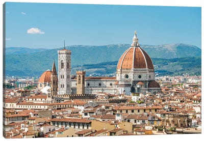 Florence Cathedral In Summer, Tuscany, Italy Canvas Art Print - Florence Art