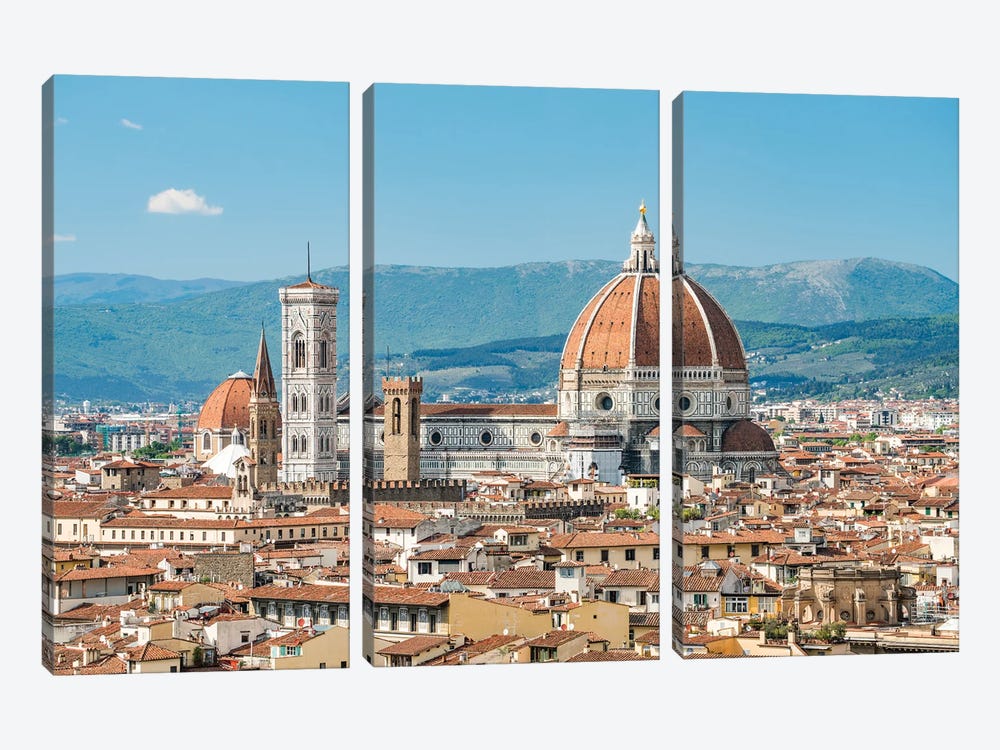 Florence Cathedral In Summer, Tuscany, Italy by Jan Becke 3-piece Canvas Artwork