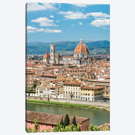 City Of Florence Along The Arno River, Tuscany, Italy Canvas Print #JNB1836} by Jan Becke Canvas Wall Art