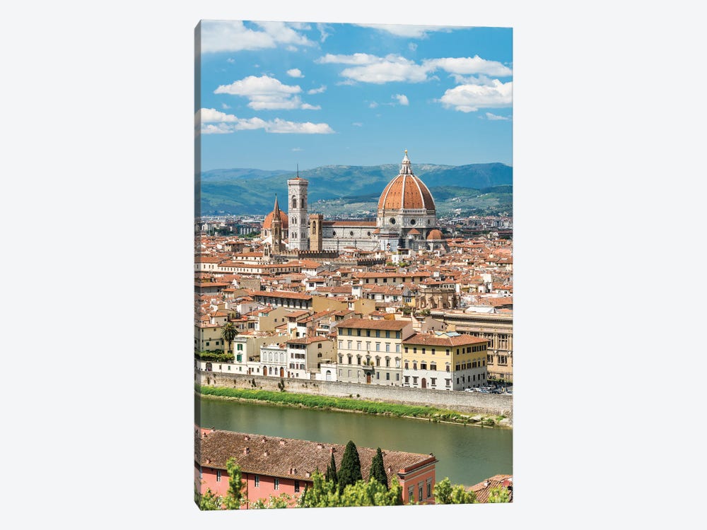 City Of Florence Along The Arno River, Tuscany, Italy by Jan Becke 1-piece Canvas Artwork