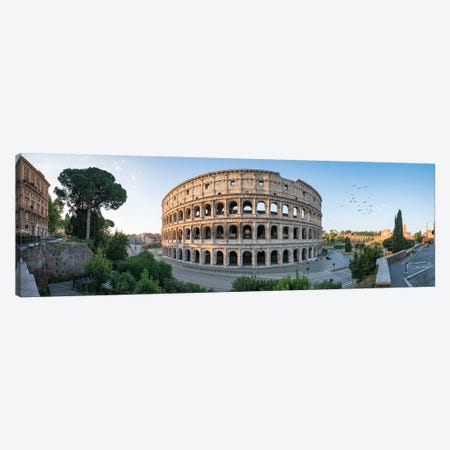 Panoramic View Of The Colosseum In Rome, Italy Canvas Print #JNB1841} by Jan Becke Canvas Artwork