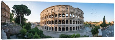 Panoramic View Of The Colosseum In Rome, Italy Canvas Art Print - The Colosseum
