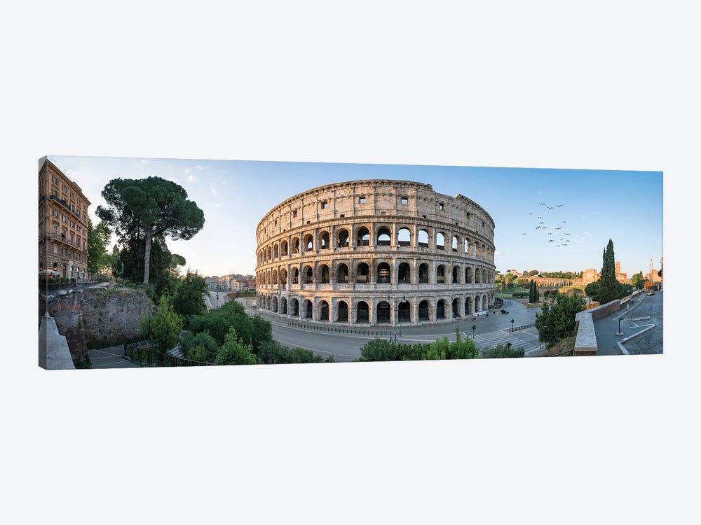 Panoramic View Of The Colosseum In Rome, Italy by Jan Becke 1-piece Canvas Wall Art