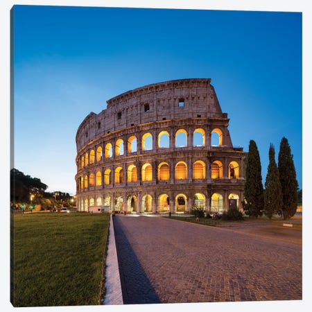 Colosseum Illuminated At Night, Rome, Italy Canvas Print #JNB1844} by Jan Becke Canvas Art Print