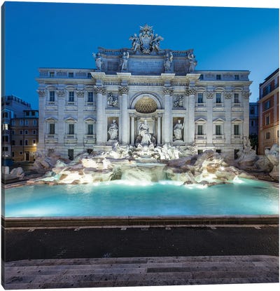 Trevi Fountain, Rome, Italy Canvas Art Print - Fountain Art