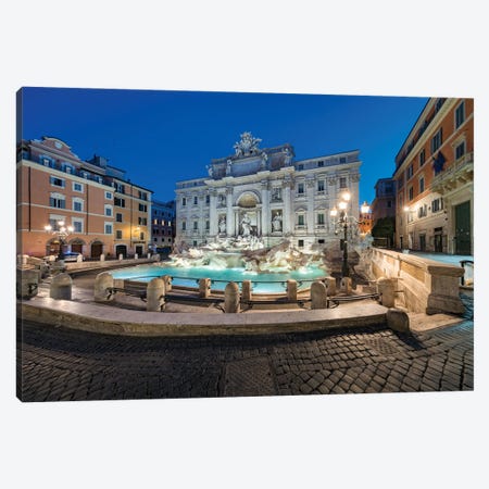 Trevi Fountain At Night, Rome, Italy Canvas Print #JNB1848} by Jan Becke Canvas Artwork
