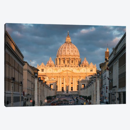St. Peter's Basilica At Sunrise, Rome, Italy Canvas Print #JNB1858} by Jan Becke Canvas Art Print