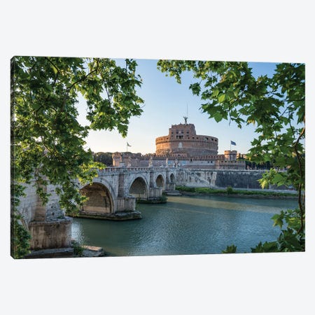 Castel Sant'Angelo And Ponte Sant'Angelo In Summer, Rome, Italy Canvas Print #JNB1864} by Jan Becke Art Print