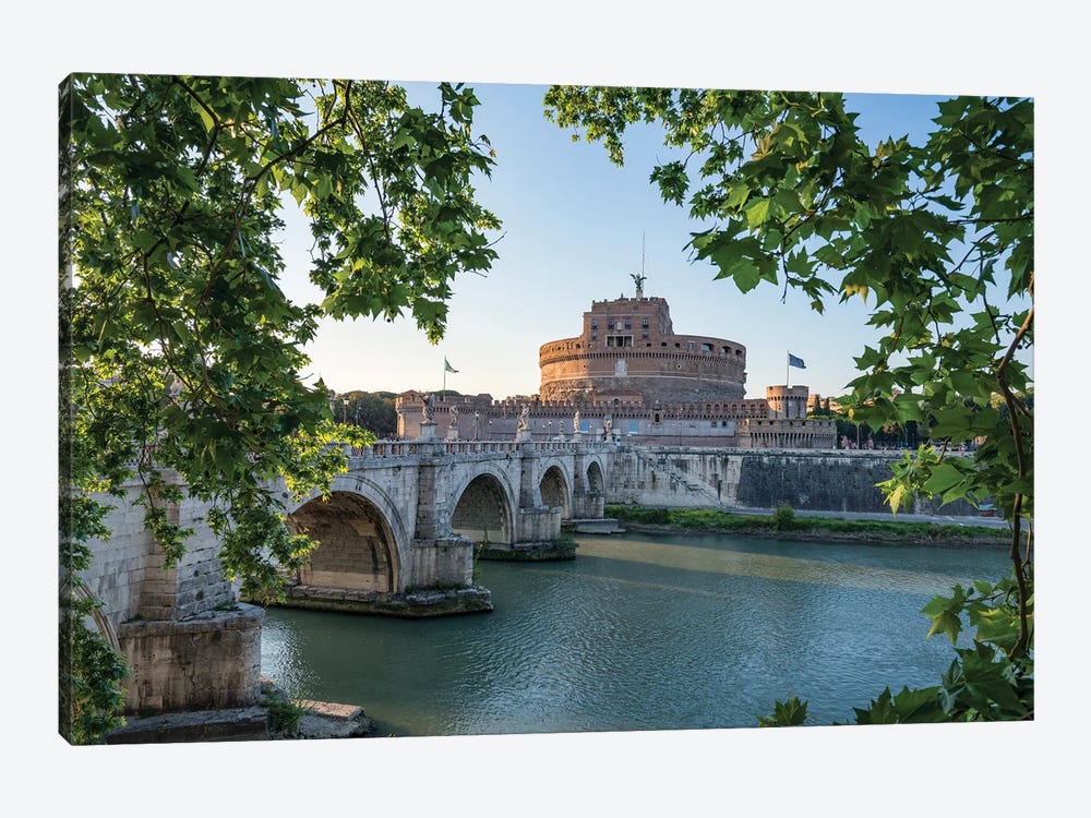 Castel Sant'Angelo And Ponte Sant'Angelo In Summer, Rome, Italy by Jan Becke 1-piece Art Print