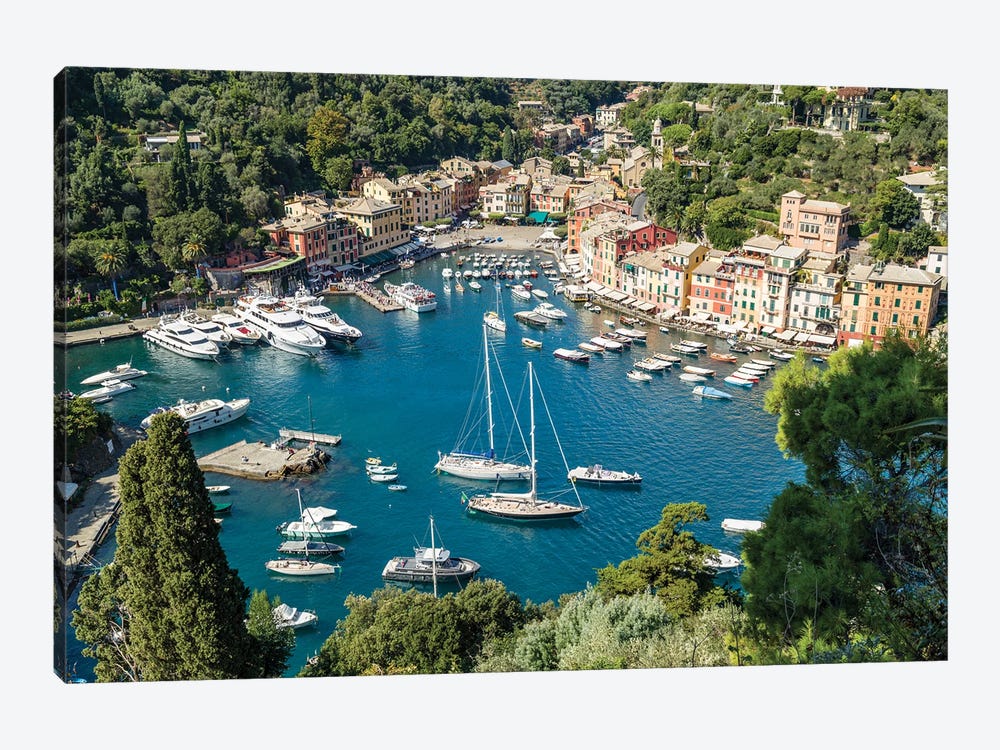 Portofino Harbour In Summer, Genoa, Italy by Jan Becke 1-piece Canvas Wall Art