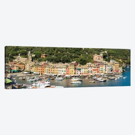 Panoramic View Of The Harbour In Portofino, Genoa, Italy Canvas Print #JNB1870} by Jan Becke Canvas Print