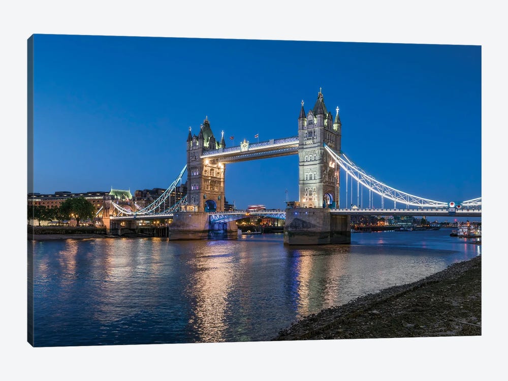 Tower Bridge At Night, London, United Kingdom by Jan Becke 1-piece Canvas Art