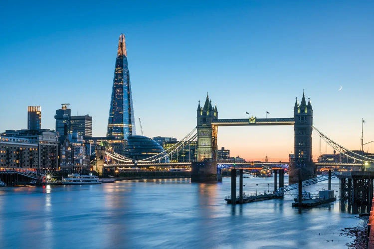 The Shard And Tower Bridge At Night