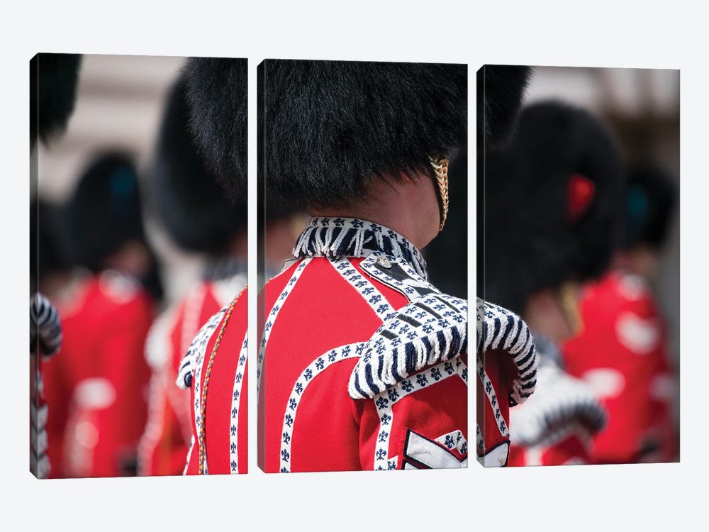 Queen's Guard At The Buckingham Palace, London, United Kingdom by Jan Becke 3-piece Art Print