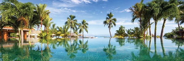 Oceania: Infinity Pool At A Luxury Beach Resort On Tahiti by Jan Becke