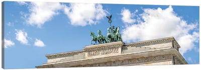 Quadriga Statue On The Brandenburg Gate (Brandenburger Tor), Berlin, Germany Canvas Art Print - Berlin Art