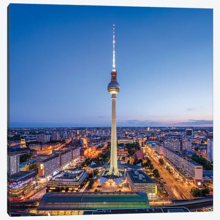Fernsehturm Berlin (Berlin TV Tower) Canvas Print #JNB1901} by Jan Becke Canvas Print