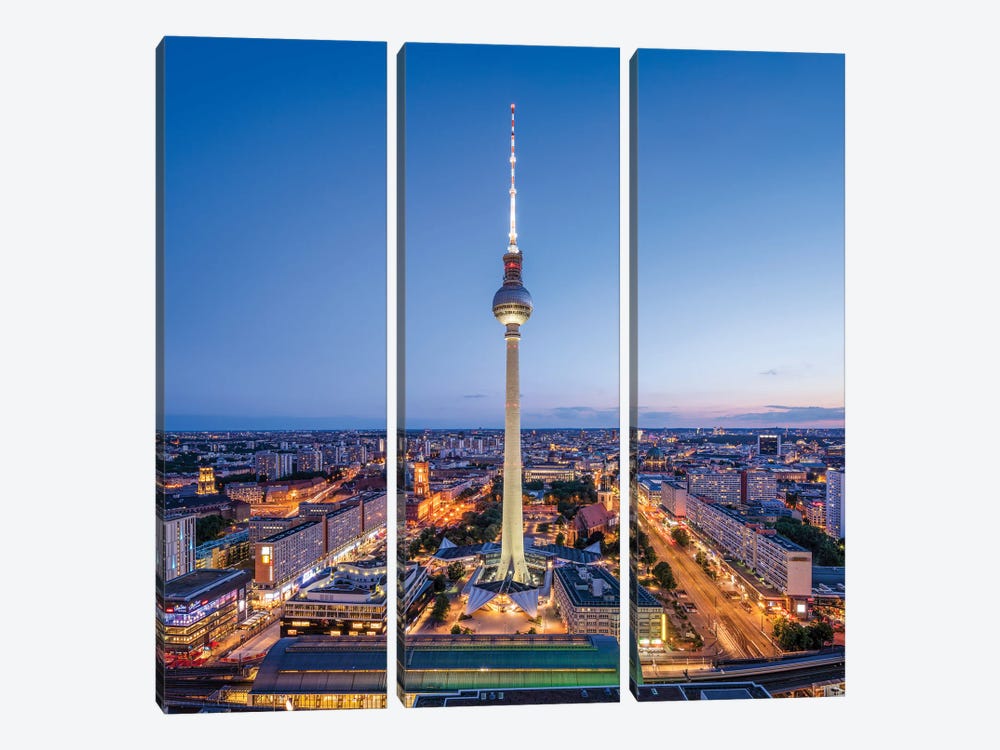 Fernsehturm Berlin (Berlin TV Tower) by Jan Becke 3-piece Canvas Print