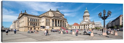 Concert hall Berlin And French Cathedral At The Gendarmenmarkt Canvas Art Print - Berlin Art
