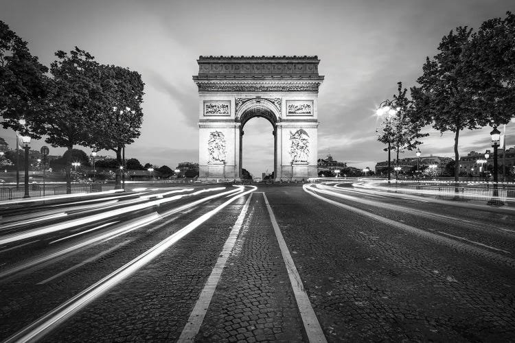 Avenue Des Champs-Élysées With Arc De Triomphe Monochrome