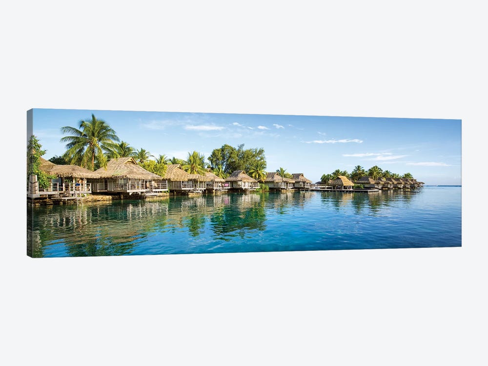 Overwater Villas On Tahiti, French Polynesia by Jan Becke 1-piece Canvas Print
