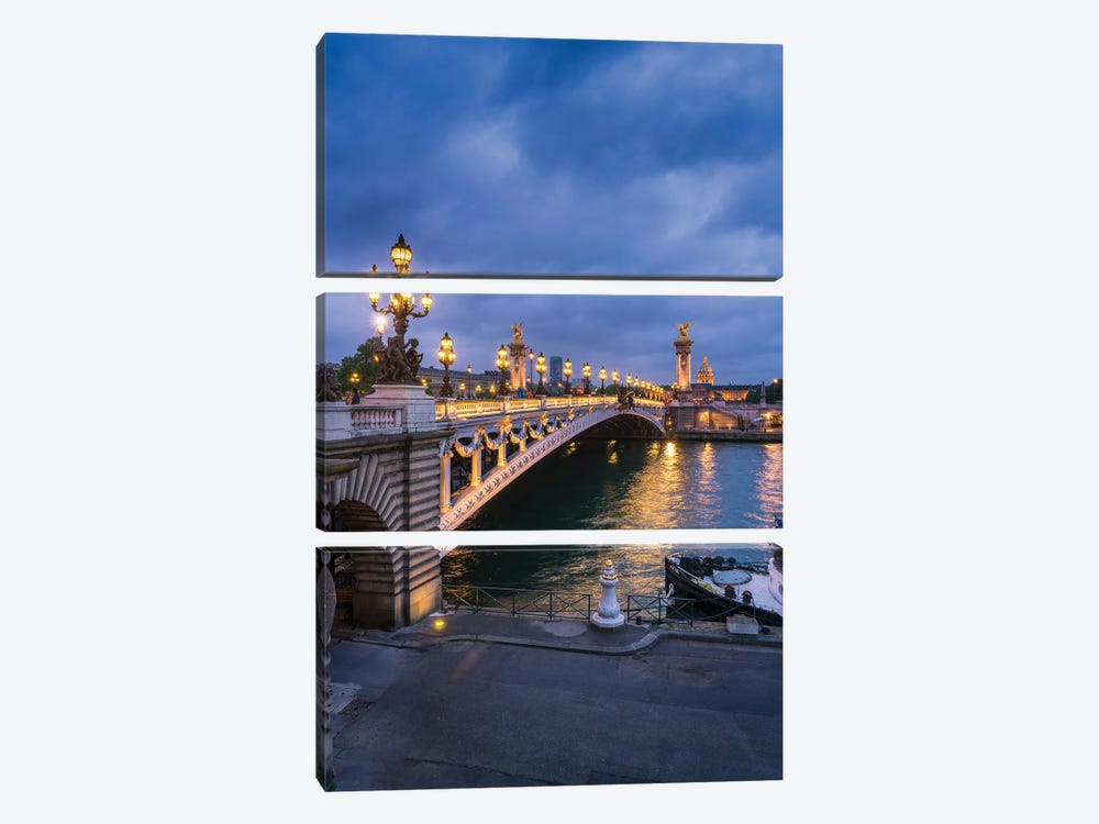 Pont Alexandre III In Paris, France by Jan Becke 3-piece Art Print