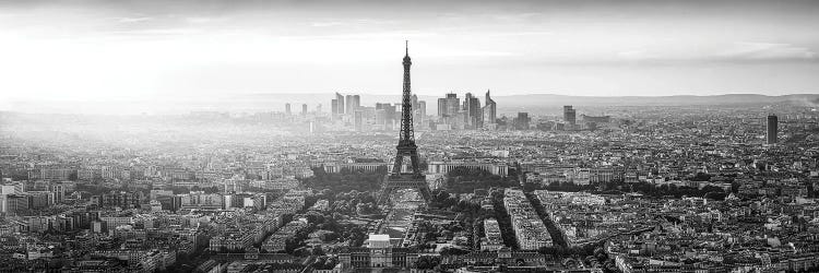 Paris Skyline Panorama Monochrome