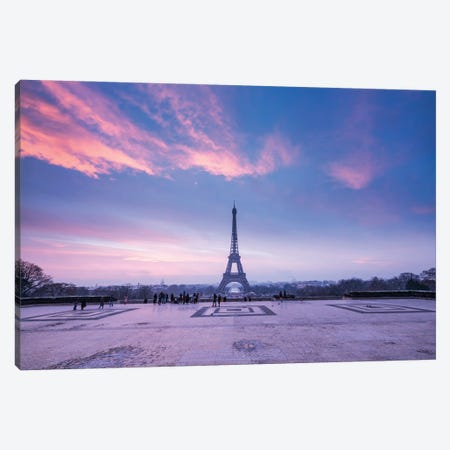Place Du Trocadéro With Eiffel Tower At Sunrise, Paris, France Canvas Print #JNB1925} by Jan Becke Canvas Artwork