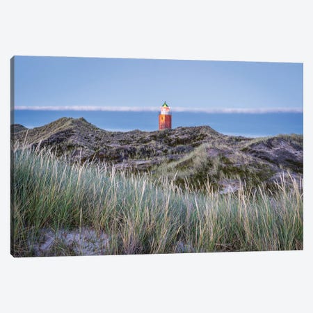Lighthouse Quermarkenfeuer Rotes Kliff On Sylt, Schleswig Holstein, Germany Canvas Print #JNB1933} by Jan Becke Canvas Wall Art