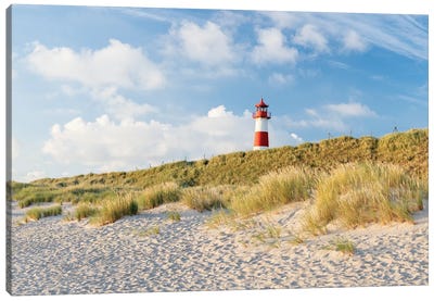 Lighthouse On The Beach, Sylt, Schleswig Holstein, Germany Canvas Art Print - Sylt Art