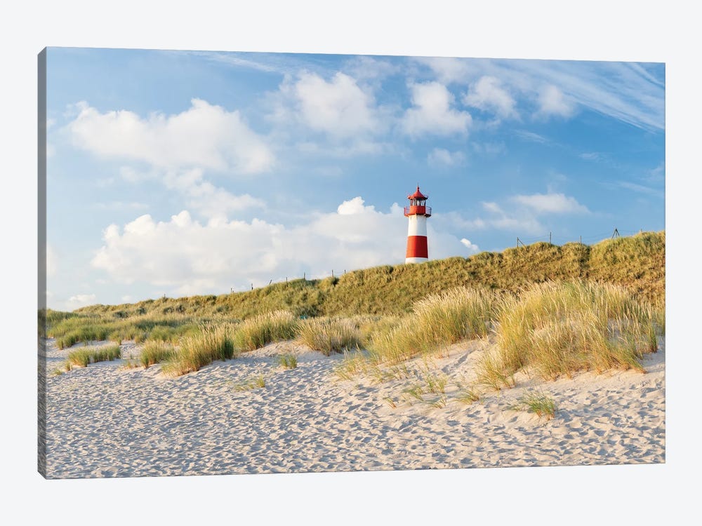 Lighthouse On The Beach, Sylt, Schleswig Holstein, Germany by Jan Becke 1-piece Canvas Print