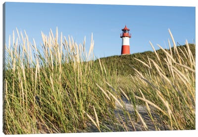Lighthouse On The Dune Beach, Sylt, Schleswig Holstein, Germany Canvas Art Print - Sylt Art