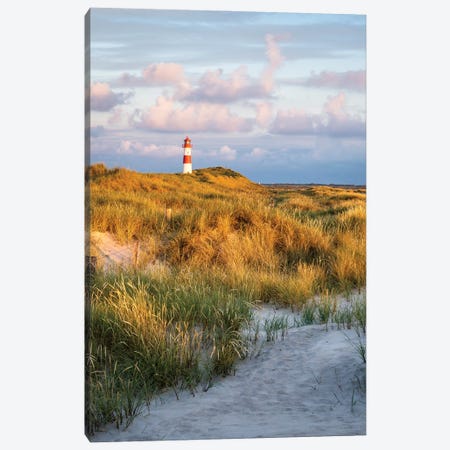 Morning Sunlight At The Lighthouse List Ost, Sylt, Germany Canvas Print #JNB1938} by Jan Becke Canvas Art