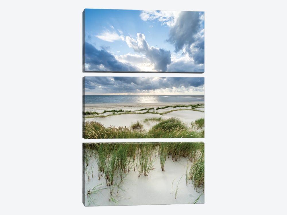 Storm Clouds At The Dune Beach by Jan Becke 3-piece Canvas Art