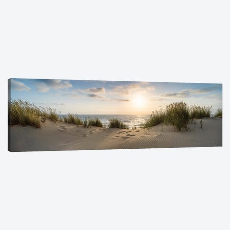 Dune Landscape Panorama At Sunset Canvas Print #JNB1960} by Jan Becke Canvas Print