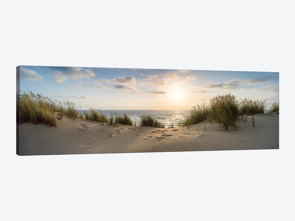 Dune Landscape Panorama At Sunset by Jan Becke 1-piece Canvas Art