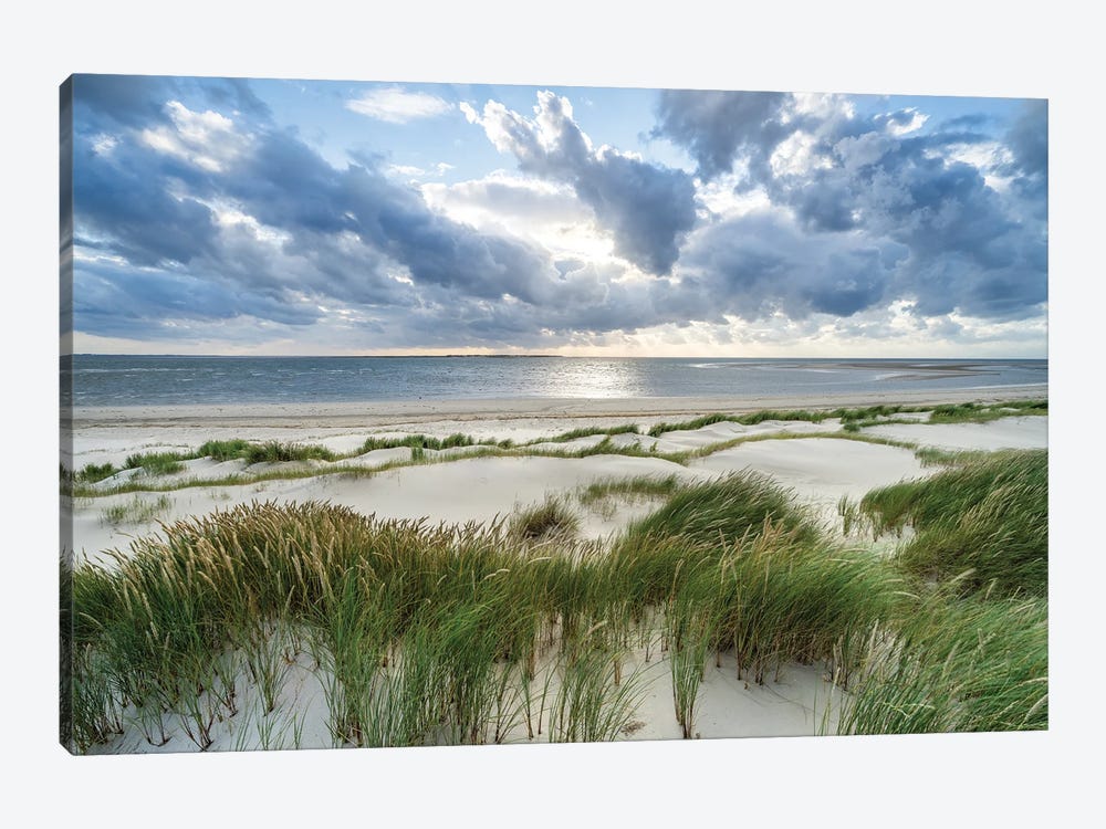 Dramatic Storm Clouds At The Dune Beach by Jan Becke 1-piece Canvas Artwork