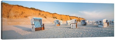 Panoramic View Of The Rotes Kliff (Red Cliff) Near Kampen, Sylt, Schleswig-Holstein, Germany Canvas Art Print - Sylt Art