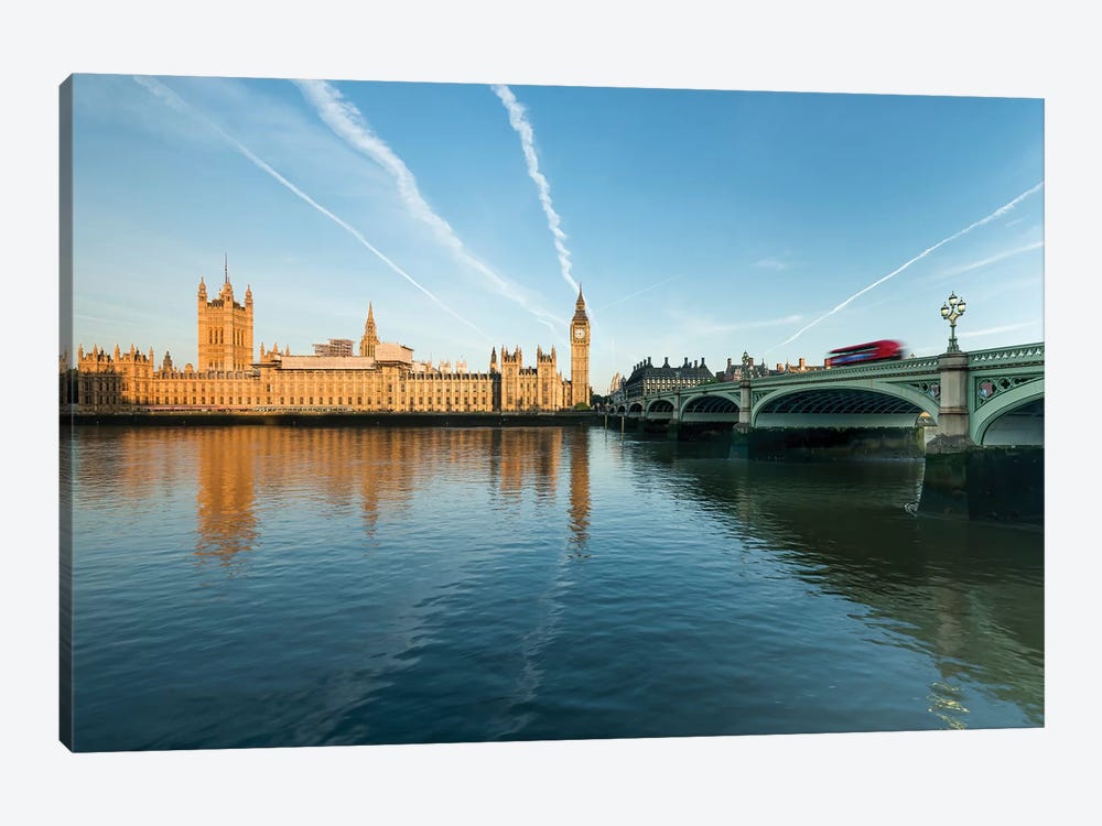 Palace Of Westminster And Big Ben At Sunrise by Jan Becke 1-piece Canvas Wall Art