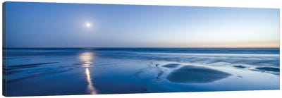Wadden Sea At Full Moon, North Sea Coast, Germany Canvas Art Print - Sylt Art