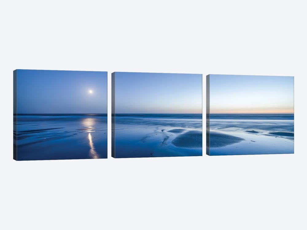 Wadden Sea At Full Moon, North Sea Coast, Germany by Jan Becke 3-piece Art Print