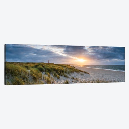 Sunset Near Leuchtturm List-Ost, Sylt Island, Schleswig-Holstein, Germany I Canvas Print #JNB2005} by Jan Becke Art Print