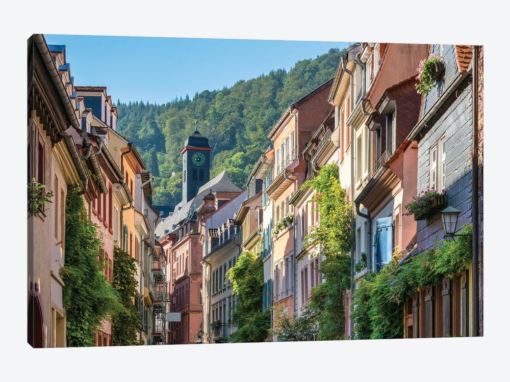 Große Mantelgasse Alley In Summer, Heidelberg, Germany by Jan Becke 1-piece Canvas Print