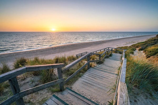 Beach Sunrises & Sunsets: Sunset Near The North Sea Coast, Island Of Sylt, Schleswig-Holstein, Germany by Jan Becke