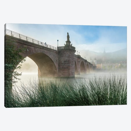 Early Morning At The Alte Brücke (Old Bridge), Heidelberg, Germany Canvas Print #JNB2041} by Jan Becke Canvas Art